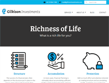 Tablet Screenshot of gilkisoninvestments.com